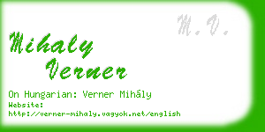 mihaly verner business card