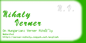 mihaly verner business card